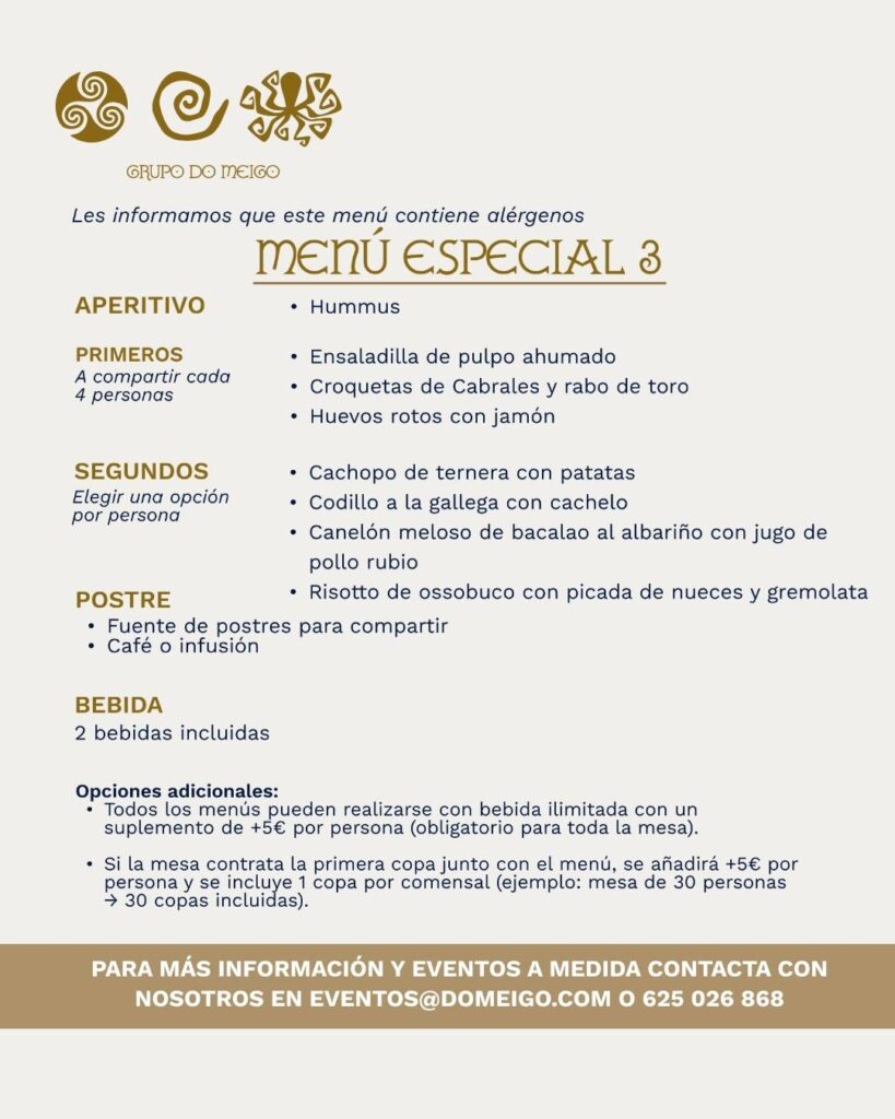 menú especial celebración 3