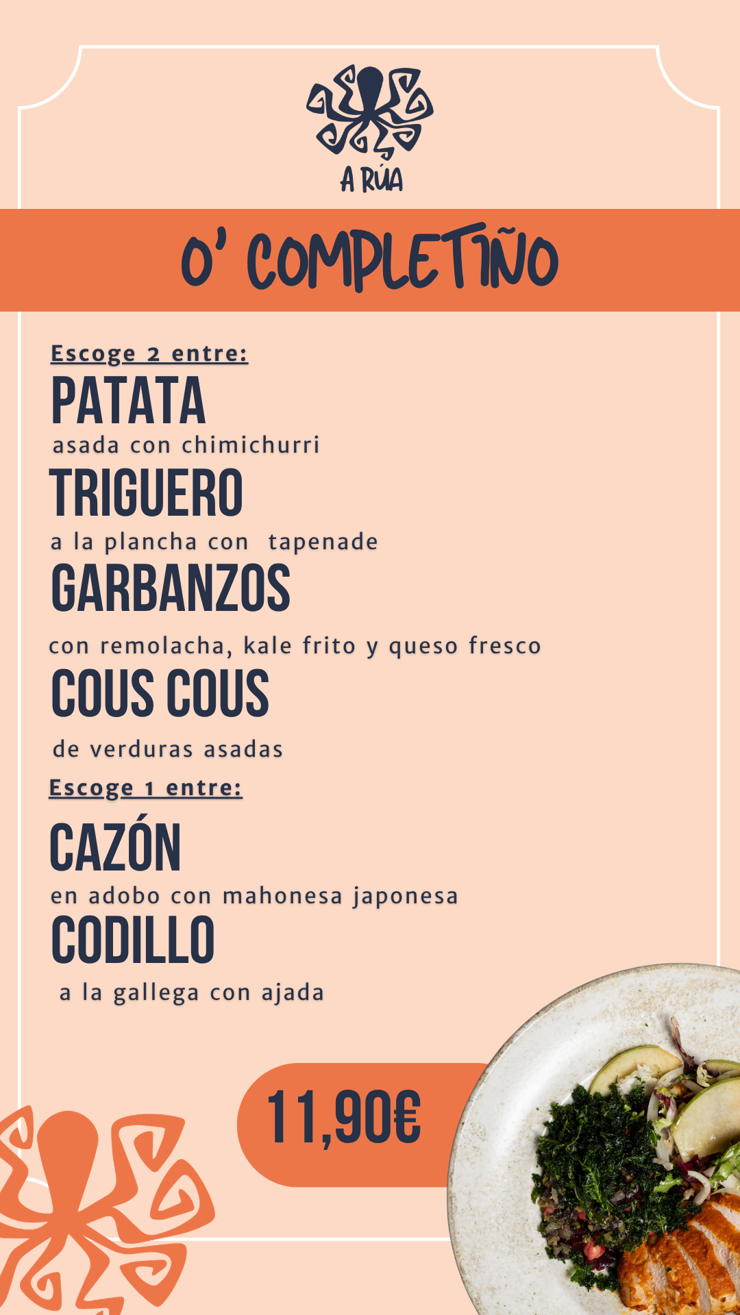 a rua menú 1 de junio 2026